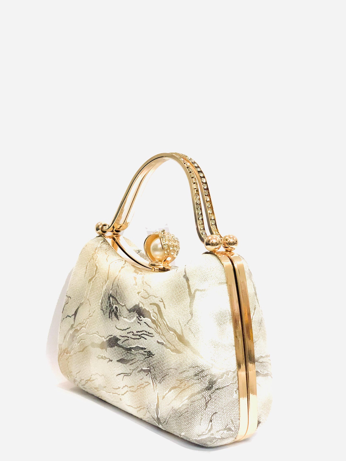 White Marble Clutch