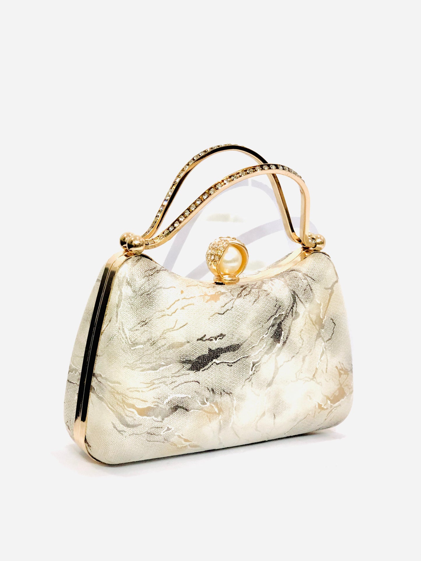 White Marble Clutch
