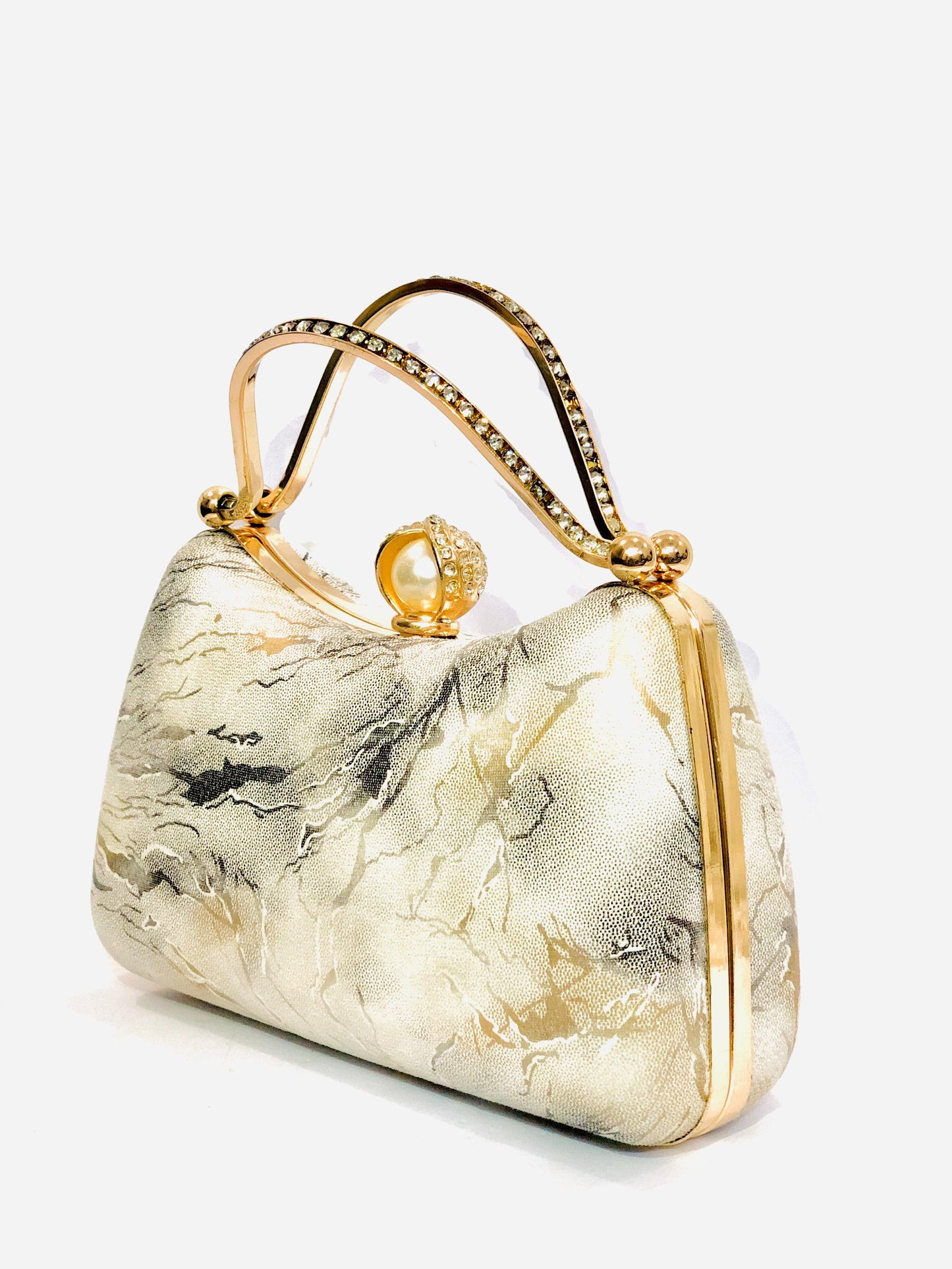 White Marble Clutch