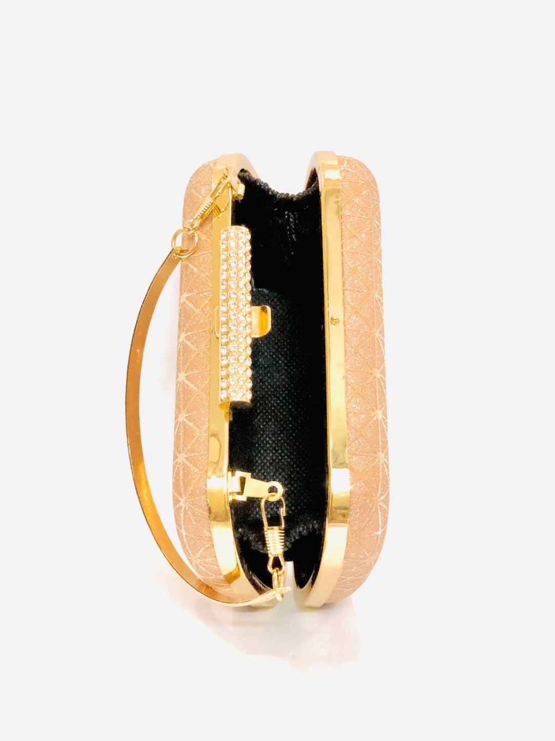 Golden Shimmer Clutch - Rose Gold