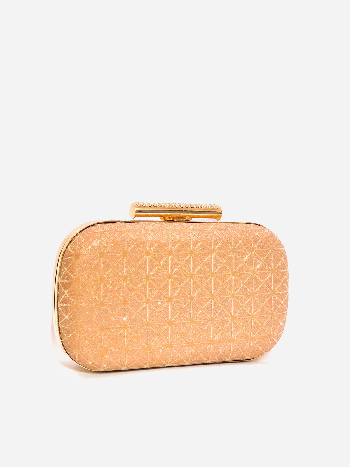 Golden Shimmer Clutch - Rose Gold